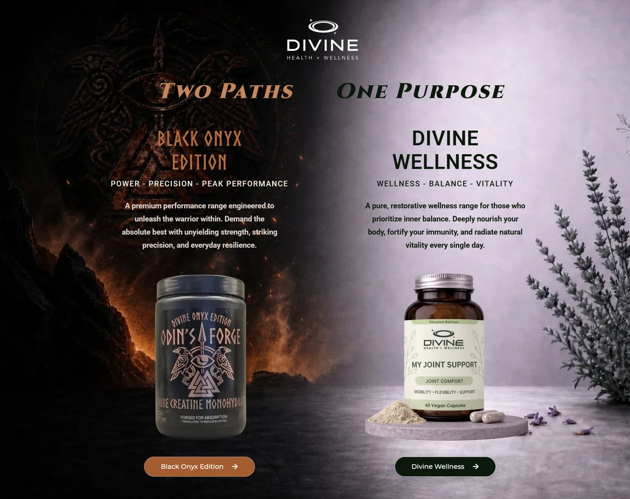 Screenshot of the brand gateway.