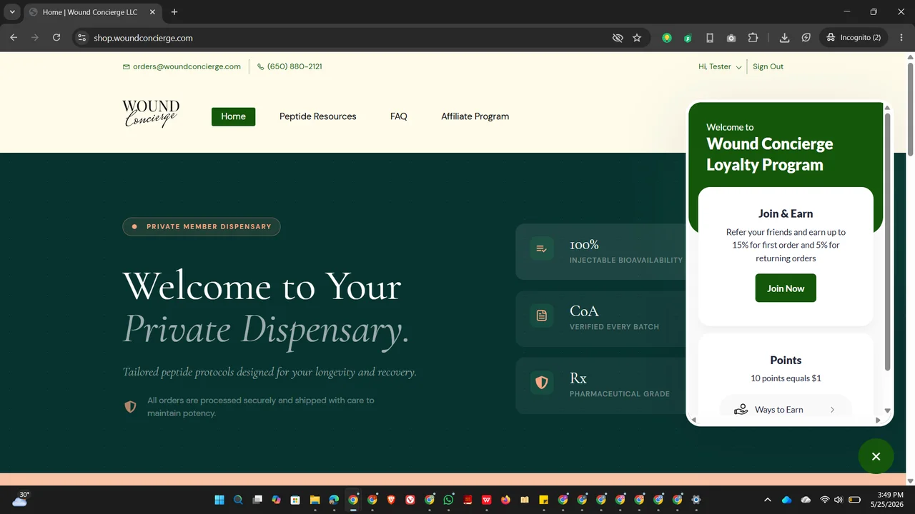 Screenshot of the Zoho Thrive widget displayed on the storefront.
